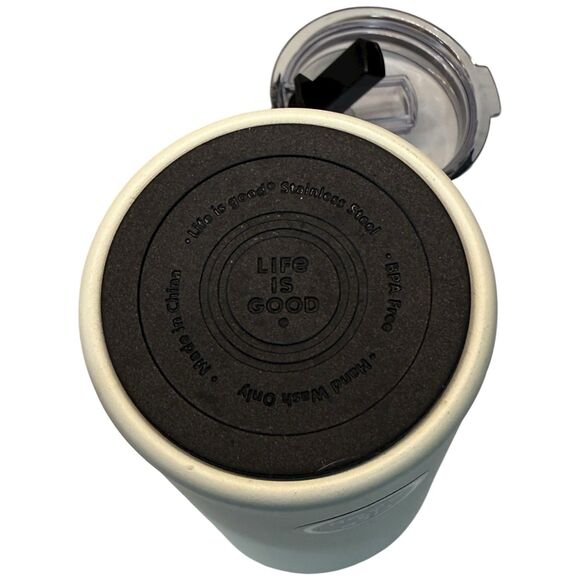 Life Is Good Take It Easy Insulated Tumbler 24 oz Travel Cup Drinkware Straw - Picture 7 of 13